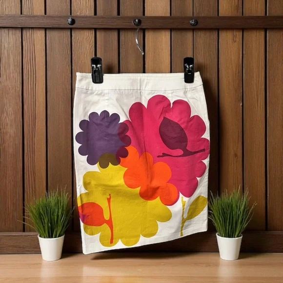 🍃Boden Midi Pencil Skirt Red and Orange - Picture 4 of 5